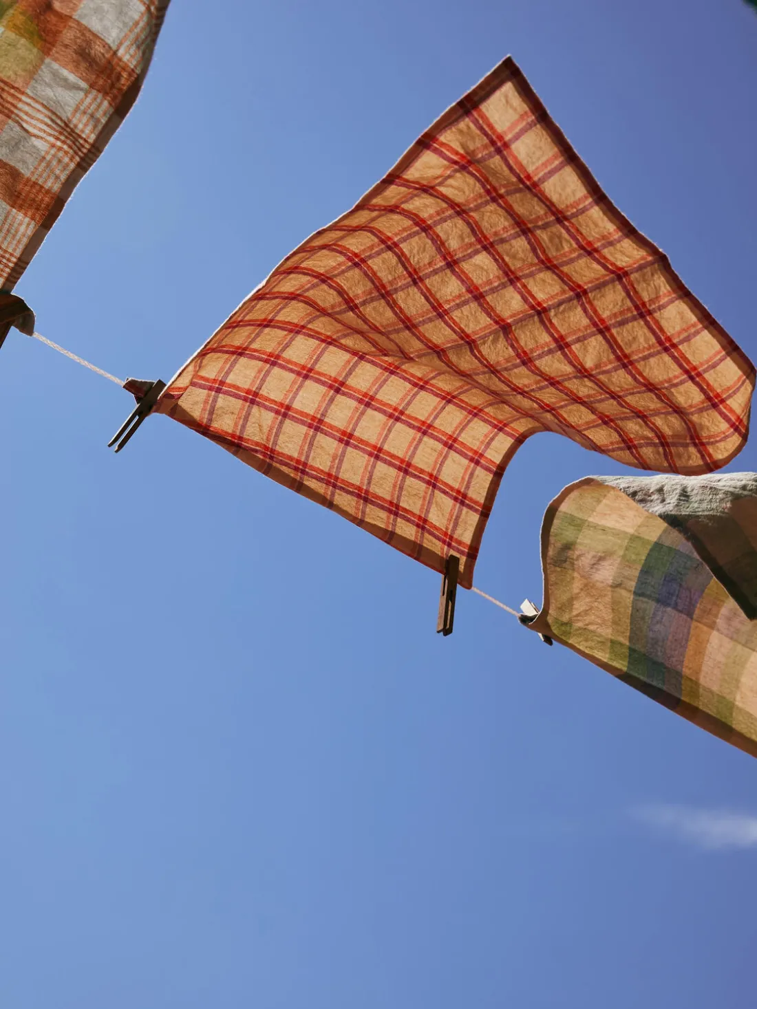 Paño de cocina artesanal de lino Vida