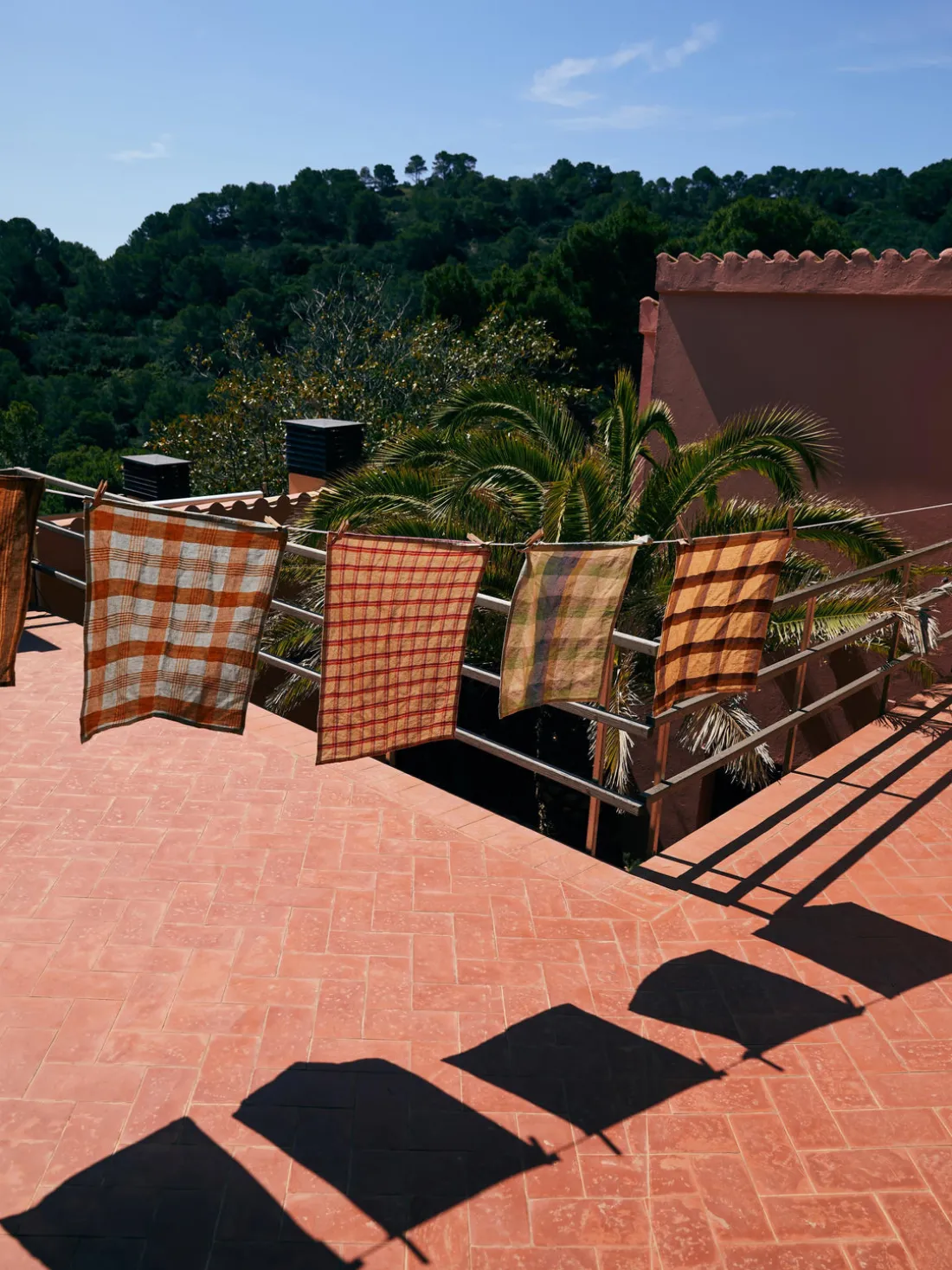 Paño de cocina artesanal de lino Vida