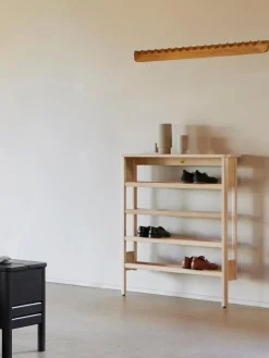 Perchero de madera de roble Echo, 88 cm