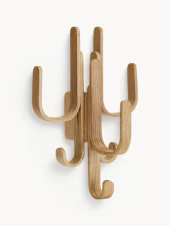 Perchero de pared de madera de roble Woody