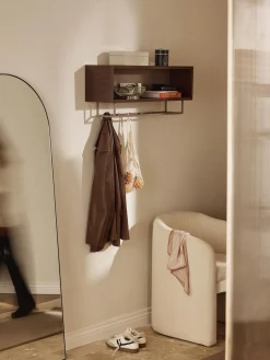 Perchero de pared de madera Larsen