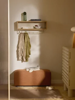 Perchero de pared de madera Larsen