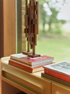 Pieza decorativa de madera de teca Skyline