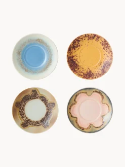 Platitos artesanales de gres 70's, 4 uds.