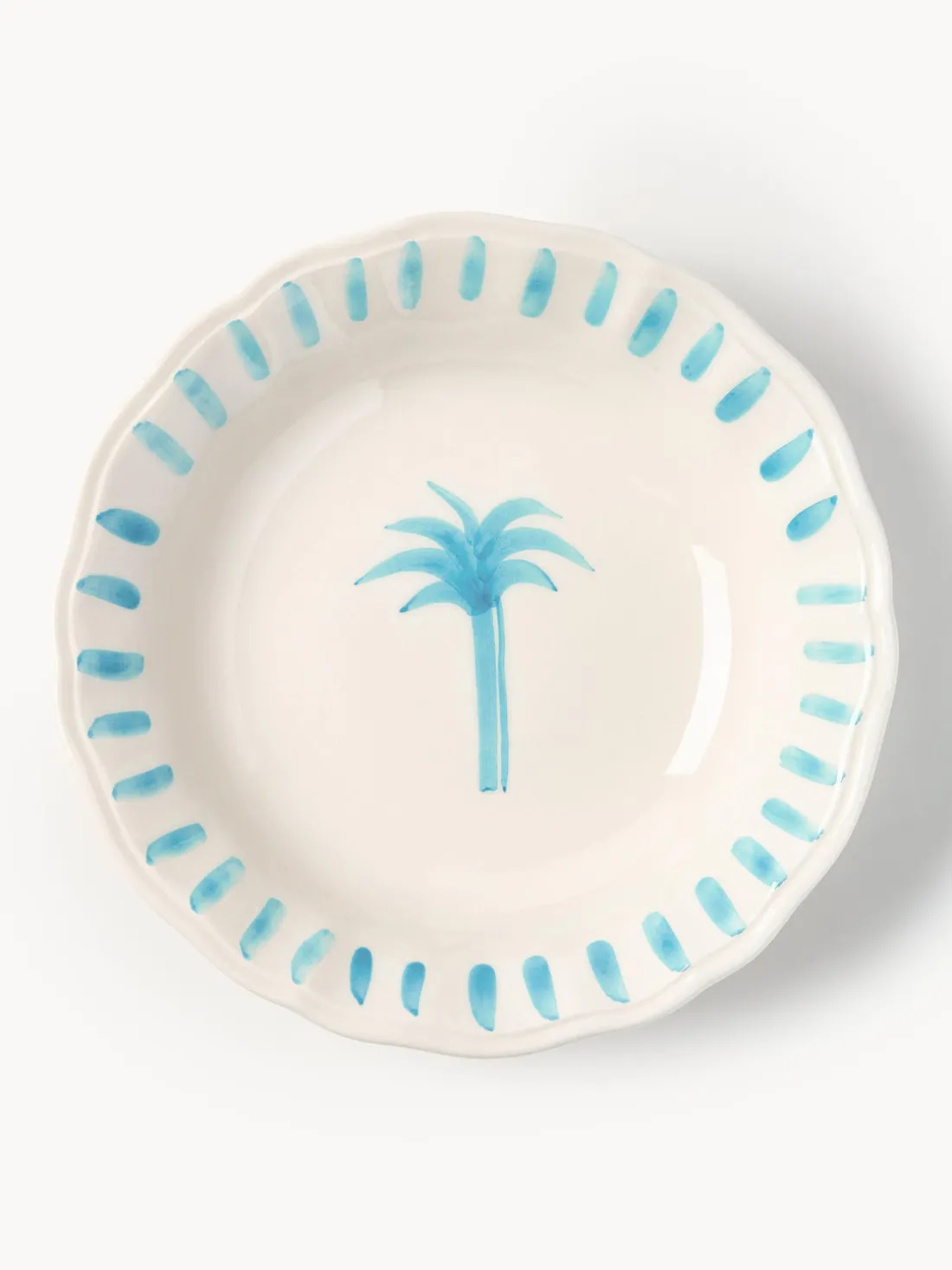 Plato hondo pintado a mano The Palms