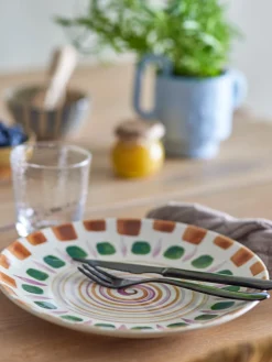 Plato llano artesanal Shama