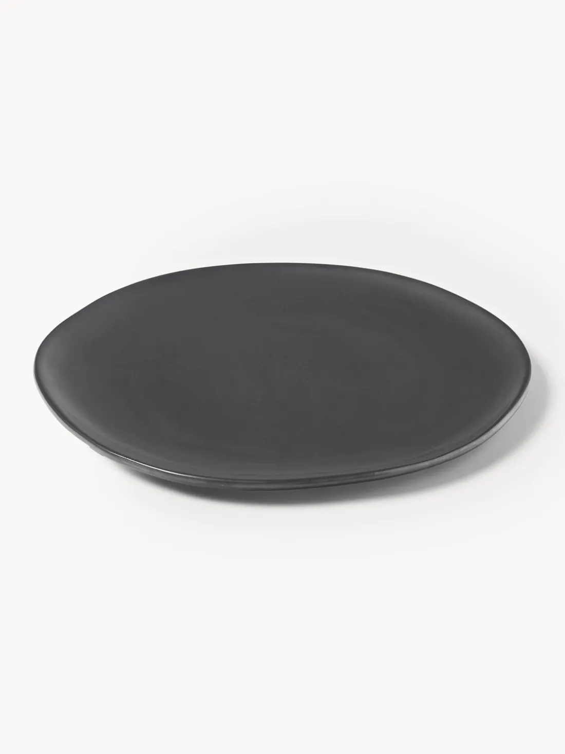 Plato llano de cerámica Flow