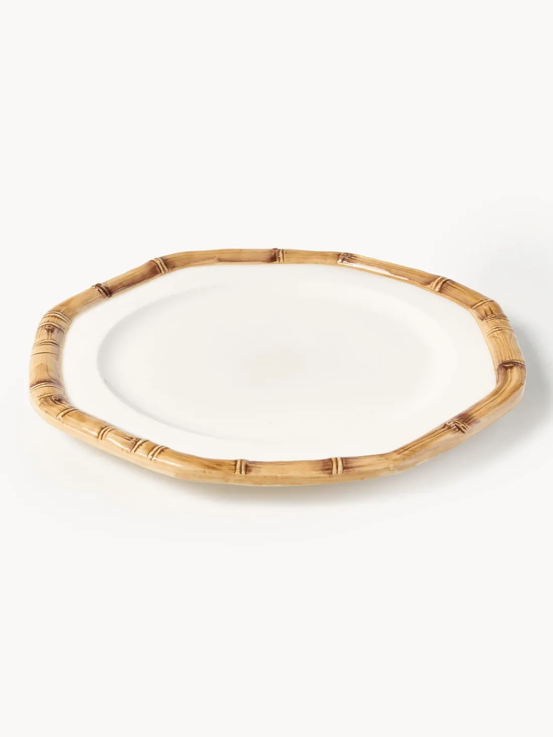 Plato llano pintado a mano Bamboo