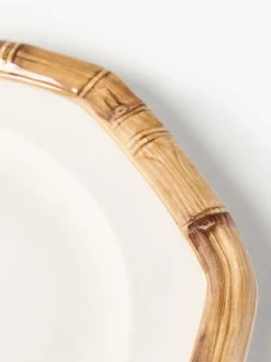 Plato llano pintado a mano Bamboo