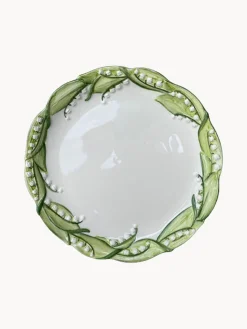 Plato llano pintado a mano Lily of the Valley