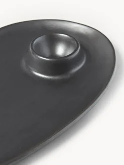 Plato postre de cerámica Flow