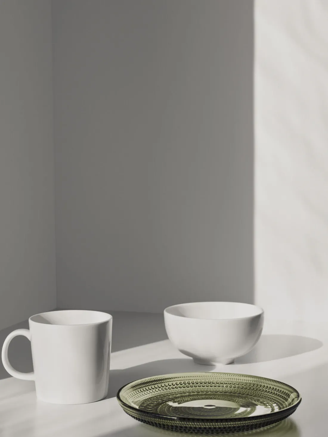 Plato postre de vidrio Kastehelmi