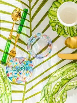 Plato postre pintado a mano Lily of the Valley