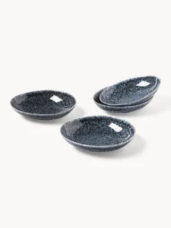 Platos hondos artesanales en forma orgánica Macey, 4 uds.