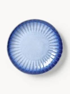 Platos hondos artesanales con esmalte reactivo Vinci, 4 uds.