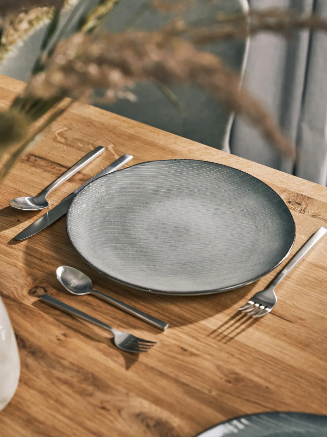 Platos llanos artesanales Nordic Sea, 4 uds.