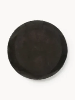 Platos llanos artesanales Nordic Coal, 4 uds.