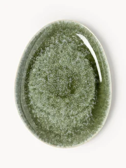 Platos llanos artesanales de forma orgánica Macey, 4 uds.