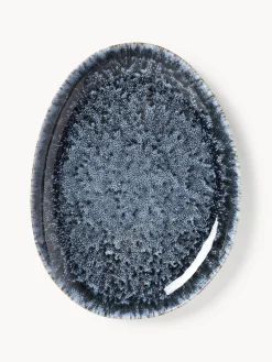 Platos llanos artesanales de forma orgánica Macey, 4 uds.