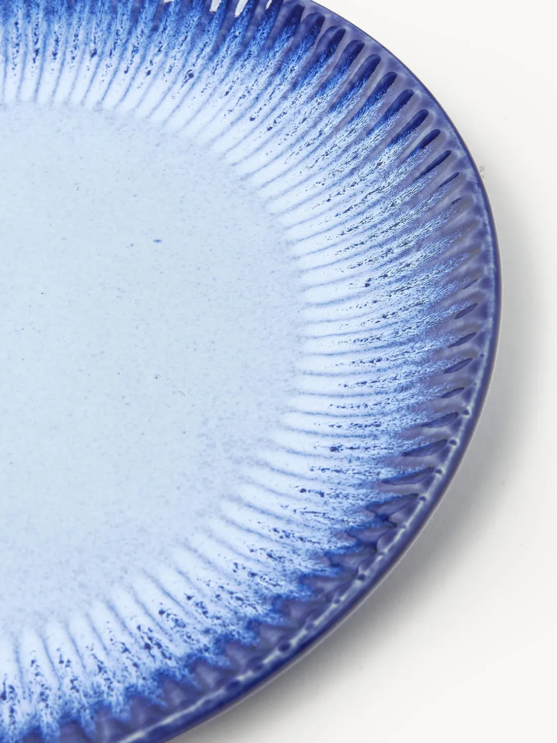 Platos llanos artesanales con esmalte reactivo Vinci, 4 uds.