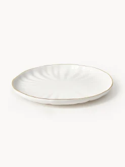 Platos llanos de porcelana con relieves Sali, 2 uds.