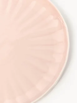 Platos llanos de porcelana con relieves Sali, 4 uds.