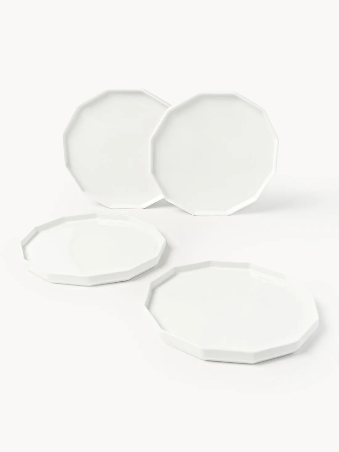 Platos llanos de porcelana Angoli, 4 uds.