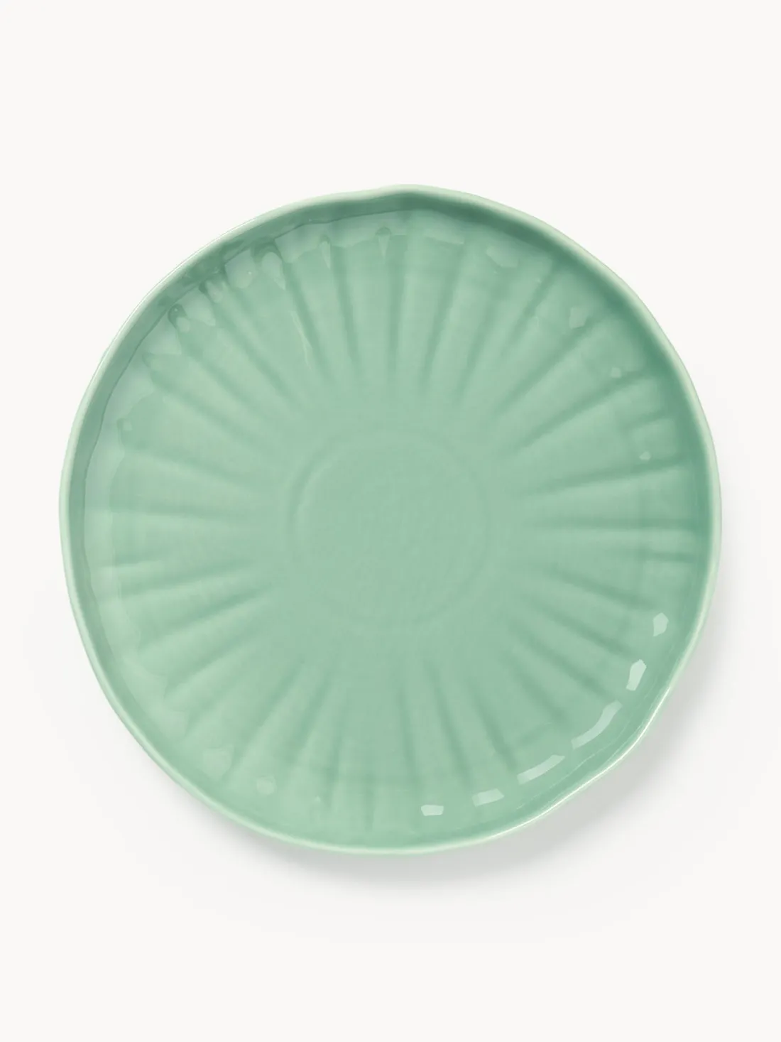 Platos llanos de porcelana con relieves Sali, 4 uds.