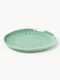 Platos llanos de porcelana con relieves Sali, 4 uds.