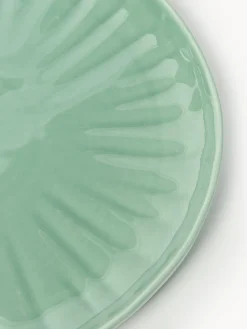 Platos llanos de porcelana con relieves Sali, 4 uds.