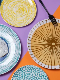 Platos postre de porcelana Marea, 6 uds.