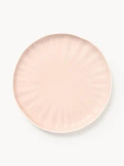 Platos postre de porcelana con relieves Sali, 4 uds.