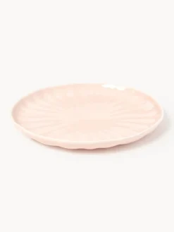 Platos postre de porcelana con relieves Sali, 4 uds.