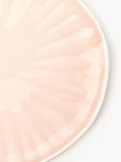 Platos postre de porcelana con relieves Sali, 4 uds.