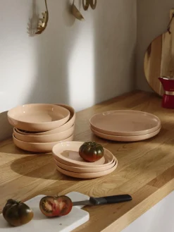 Platos postre de porcelana Nessa, 4 uds.