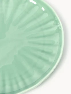 Platos postre de porcelana con relieves Sali, 4 uds.