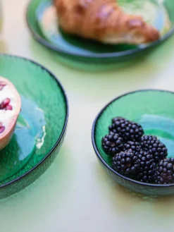 Platos postre de vidrio The Emeralds, 2 uds.