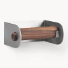 Portarrollos de baño de madera de nogal Dowel