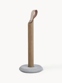 Portarrollos de cocina de madera de roble Grab