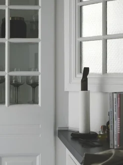 Portarrollos de cocina de madera de roble Grab