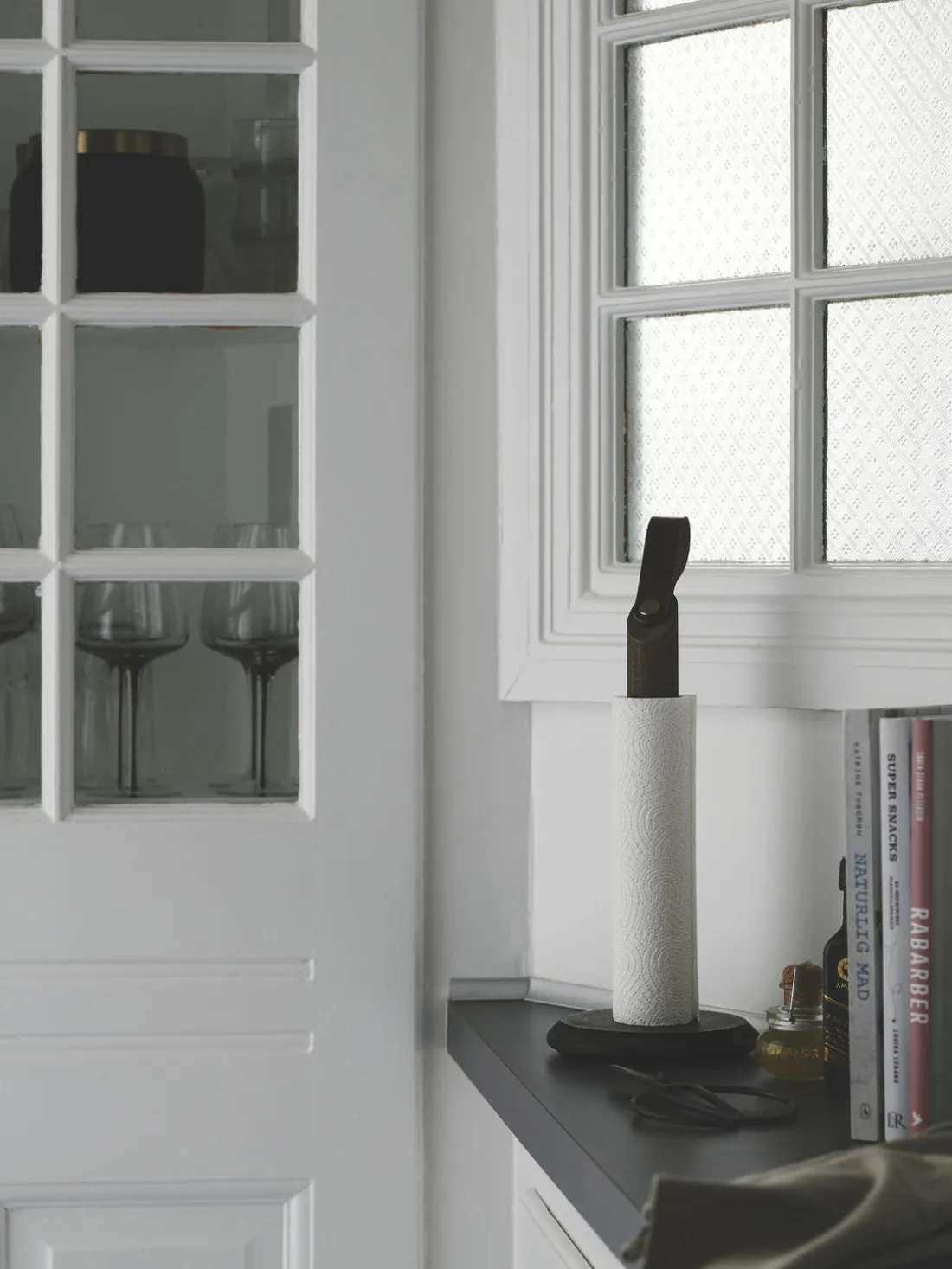 Portarrollos de cocina de madera de roble Grab