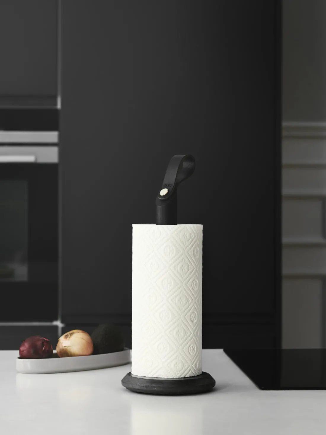 Portarrollos de cocina de madera de roble Grab