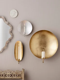 Portavelas de pared de metal Round, Ø 47 cm