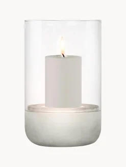 Portavelas de vidrio Calma, Al 20 cm