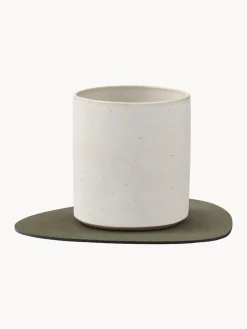 Posavasos asimétricos de cuero Curve, 4 uds.