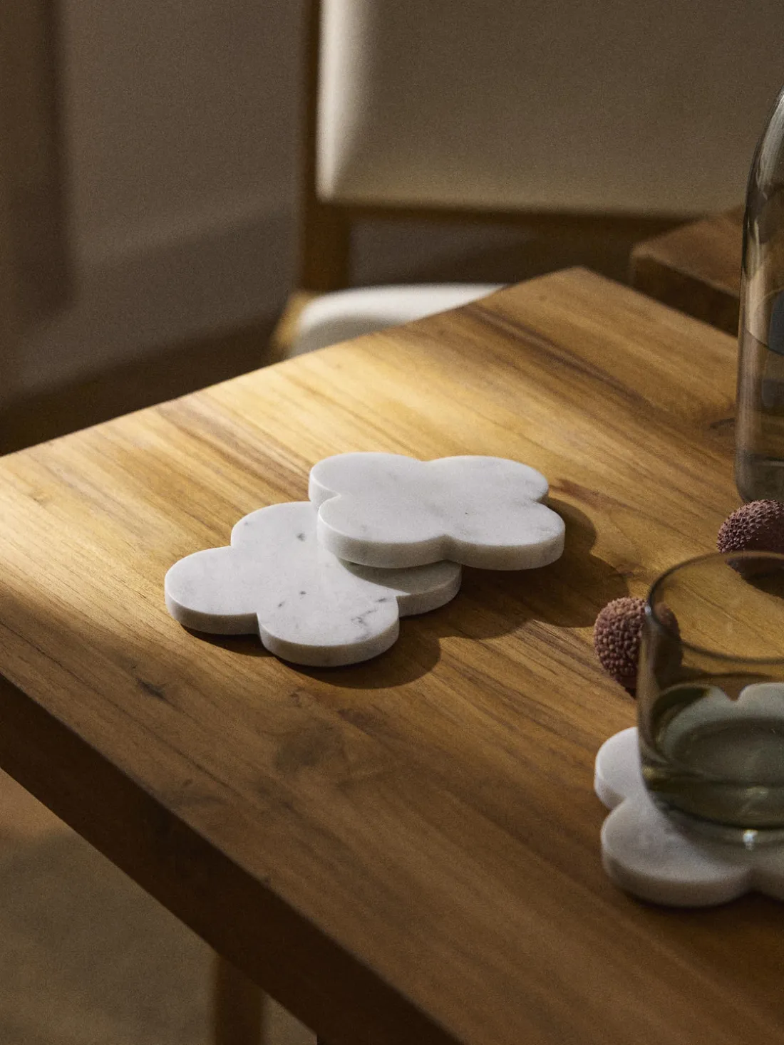 Posavasos de mármol Teo, 4 uds.