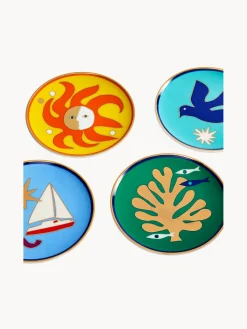 Posavasos de porcelana Playa, 4 uds.