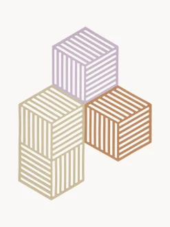 Posavasos de silicona Hexagon, 3 uds.