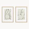 Pósters con marcos de madera Refined, 2 uds.