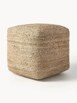 Puf artesanal de yute Bono